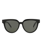 Saint Laurent Womens Cat Eye Black Black Grey Fashion Designer Eyewear
