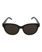 Saint Laurent Womens Round/Oval Black Black Black Fashion Designer Eyewear