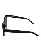 Saint Laurent Womens Round/Oval Black Black Black Fashion Designer Eyewear