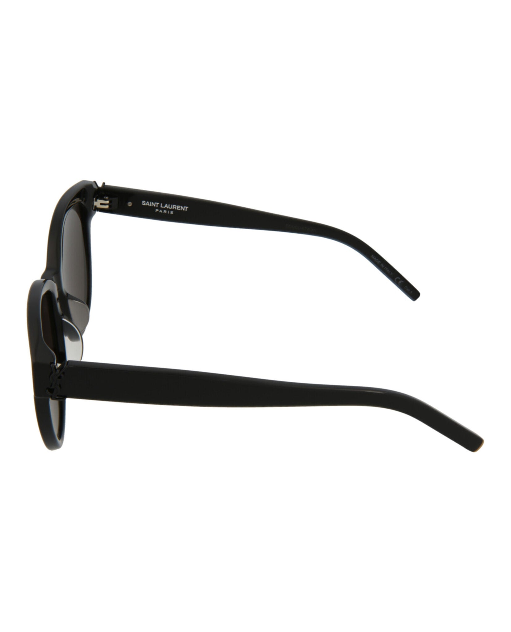 Saint Laurent Womens Round/Oval Black Black Black Fashion Designer Eyewear