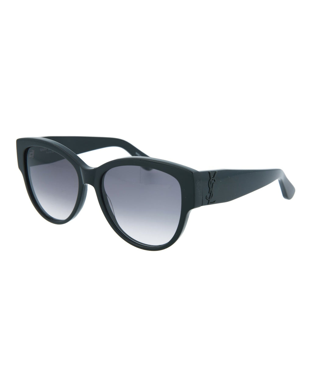 Saint Laurent Womens Round/Oval Black Black Grey Fashion Designer Eyewear