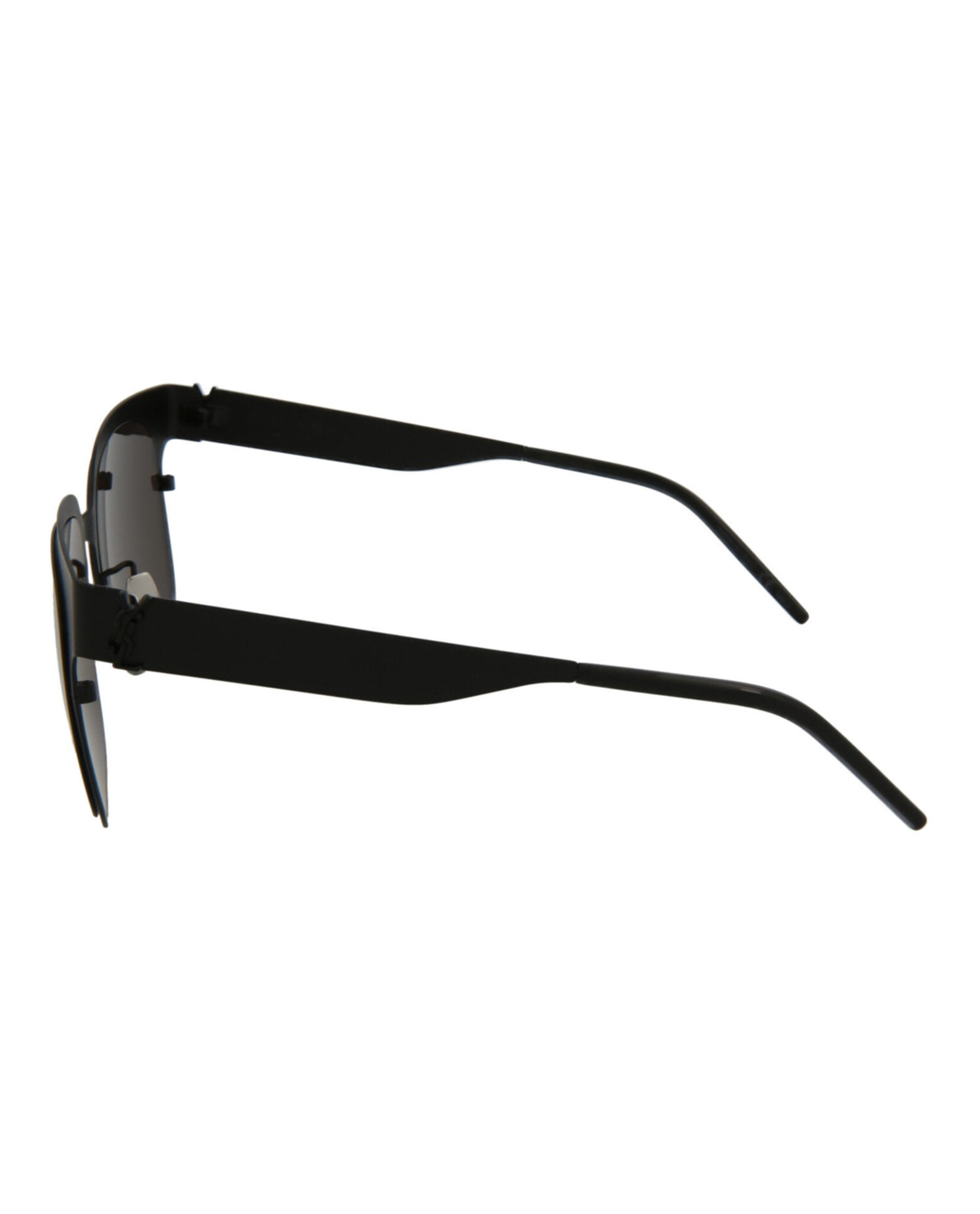 Saint Laurent Womens Square/Rectangle Black Black Grey Fashion Designer Eyewear