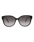 Saint Laurent Womens Round/Oval Black Black Smoke Fashion Designer Eyewear