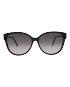 Saint Laurent Womens Round/Oval Black Black Smoke Fashion Designer Eyewear