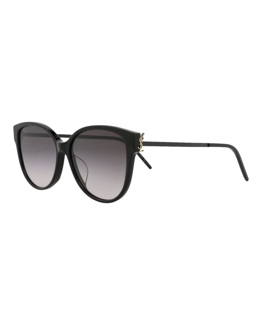 Saint Laurent Womens Round/Oval Black Black Smoke Fashion Designer Eyewear