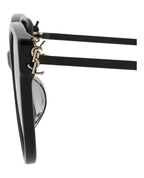 Saint Laurent Womens Round/Oval Black Black Smoke Fashion Designer Eyewear