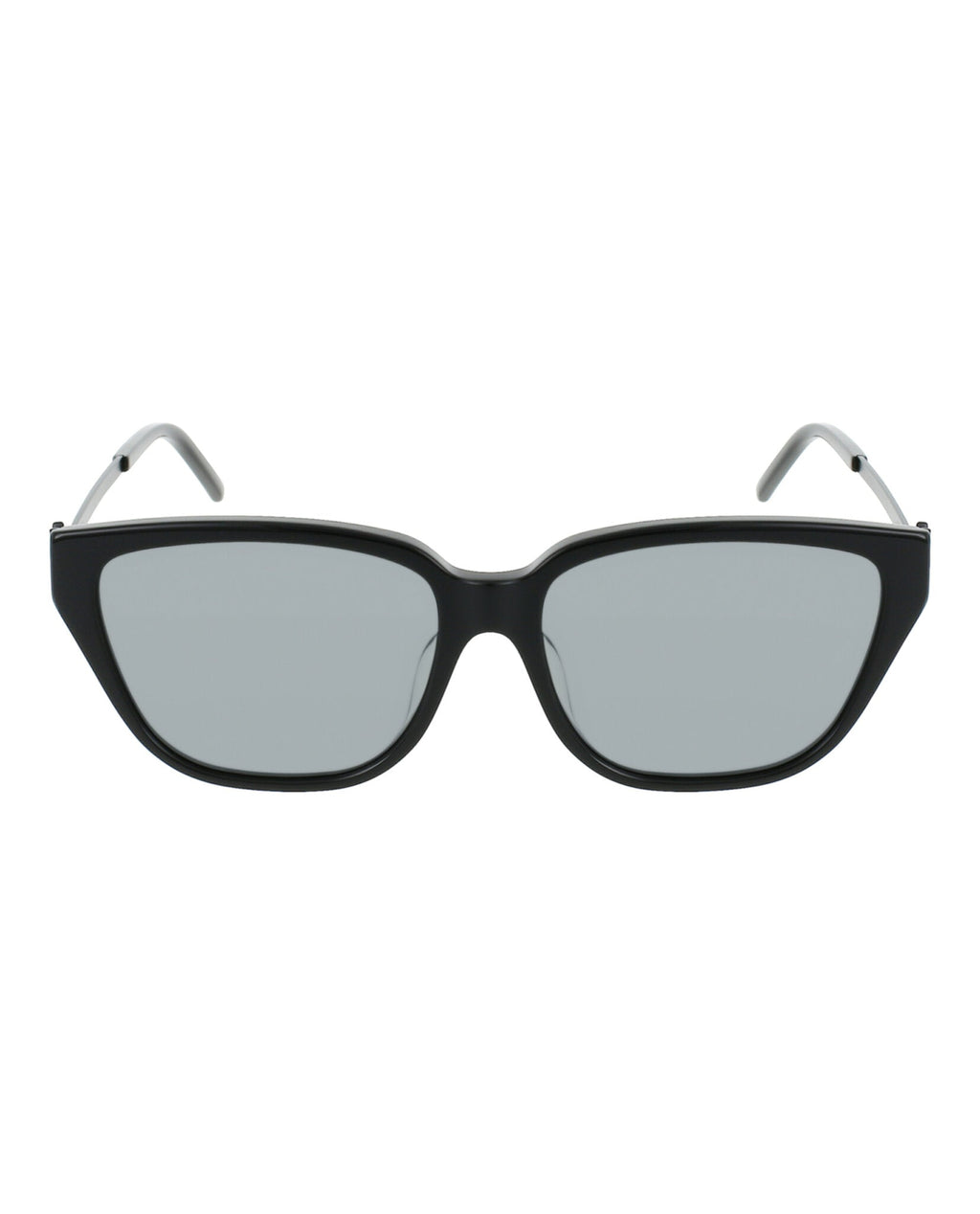 Saint Laurent Womens Cat Eye Black Black Silver Fashion Designer Eyewear