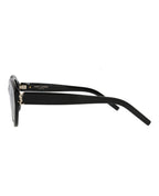 Saint Laurent Womens Cat Eye Black Black Grey Fashion Designer Eyewear