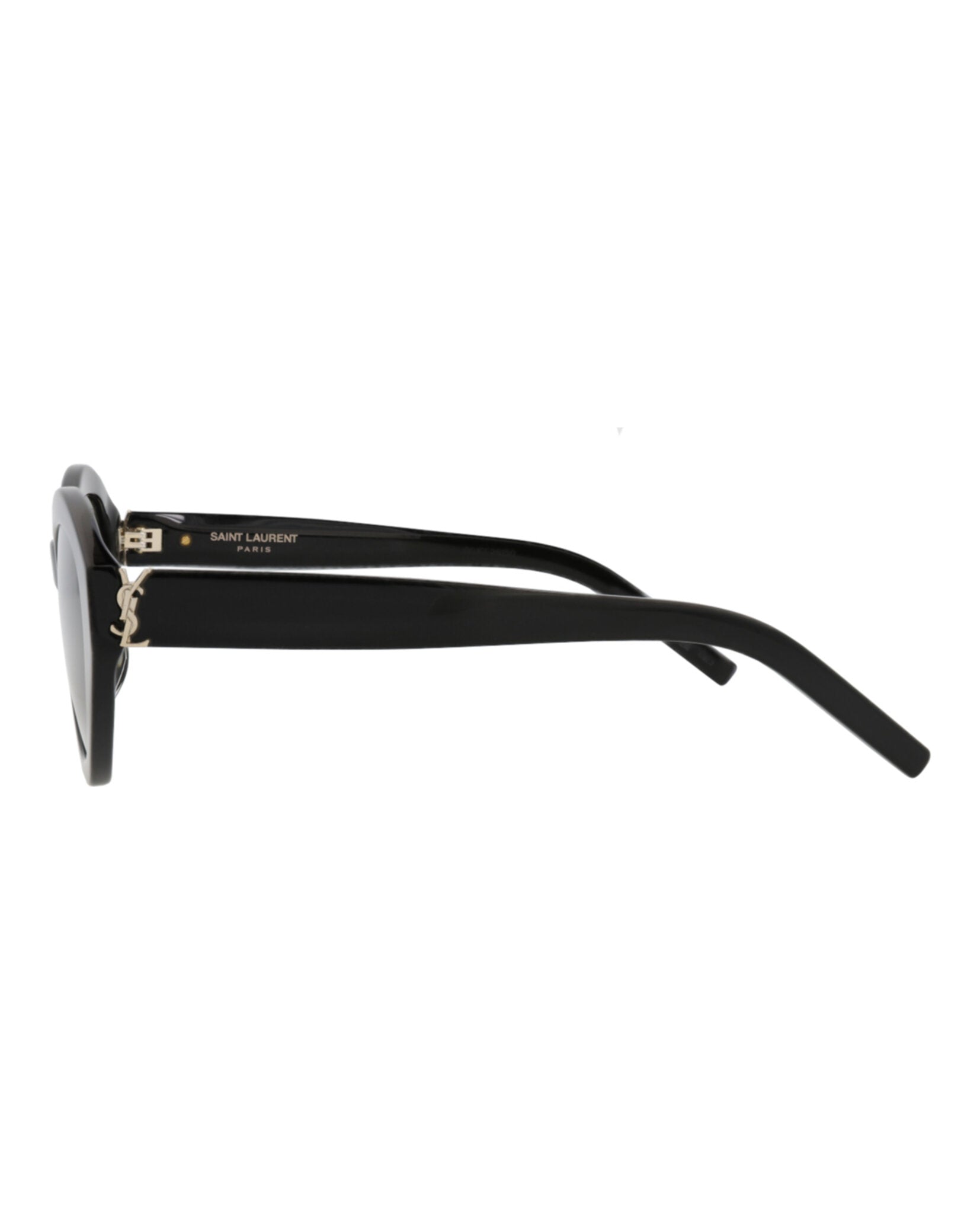 Saint Laurent Womens Cat Eye Black Black Grey Fashion Designer Eyewear