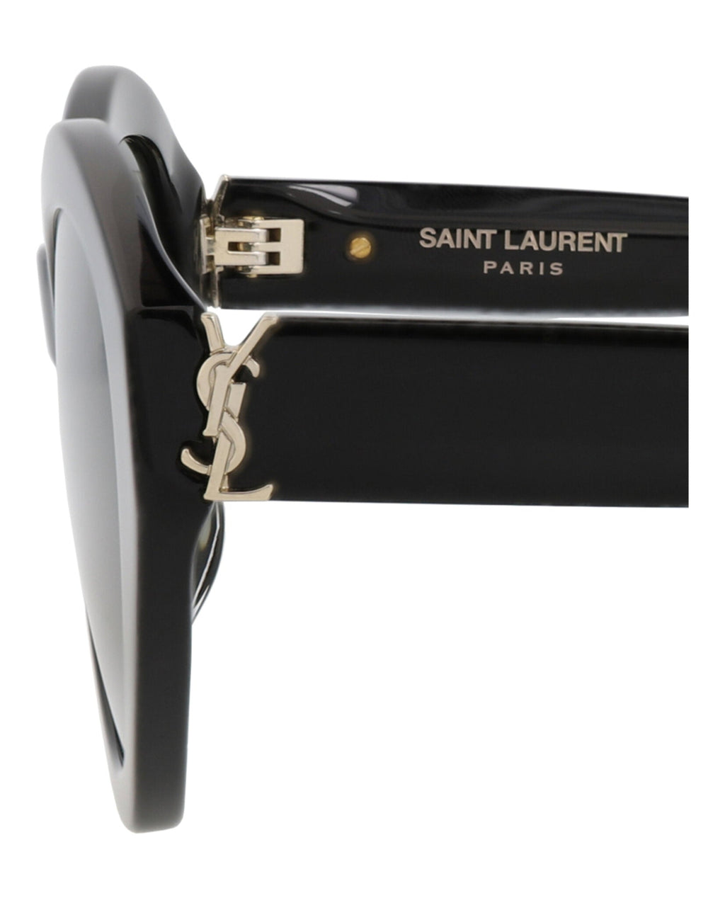 Saint Laurent Womens Cat Eye Black Black Grey Fashion Designer Eyewear