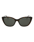 Saint Laurent Womens Cat Eye Havana Silver Grey Fashion Designer Eyewear