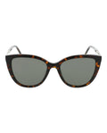 Saint Laurent Womens Cat Eye Havana Silver Grey Fashion Designer Eyewear