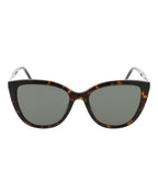 Saint Laurent Womens Cat Eye Havana Silver Grey Fashion Designer Eyewear
