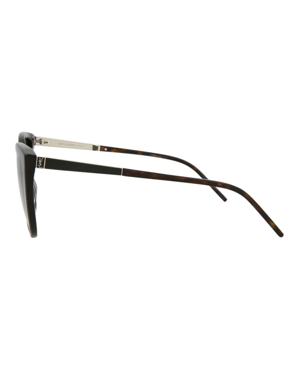 Saint Laurent Womens Cat Eye Havana Silver Grey Fashion Designer Eyewear