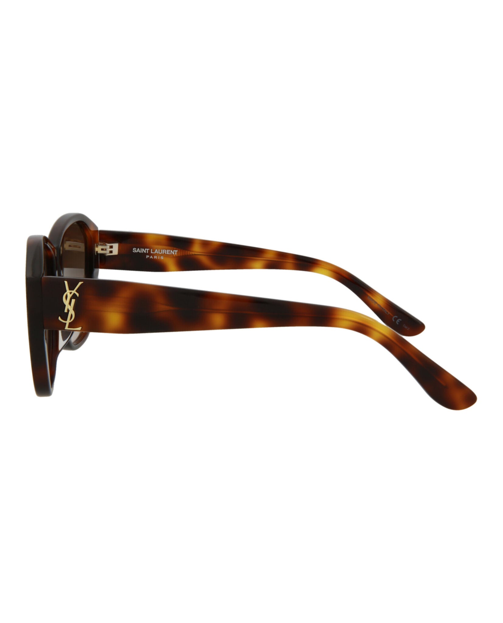 Saint Laurent Womens Round/Oval Brown Brown Fashion Designer Eyewear