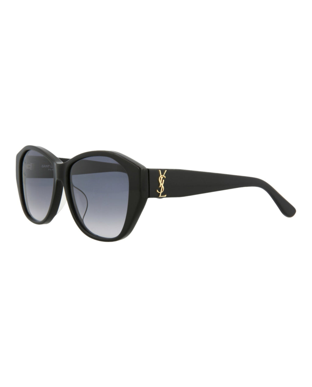 Saint Laurent Womens Round/Oval Black Black Grey Fashion Designer Eyewear