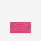 Chanel Bifold Classic Wallet - Pink Lambskin | Silver Hardware