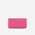 Chanel Bifold Classic Wallet - Pink Lambskin | Silver Hardware
