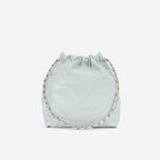 Chanel Small 22 Tote - Light Blue Calfskin | Gold Hardware