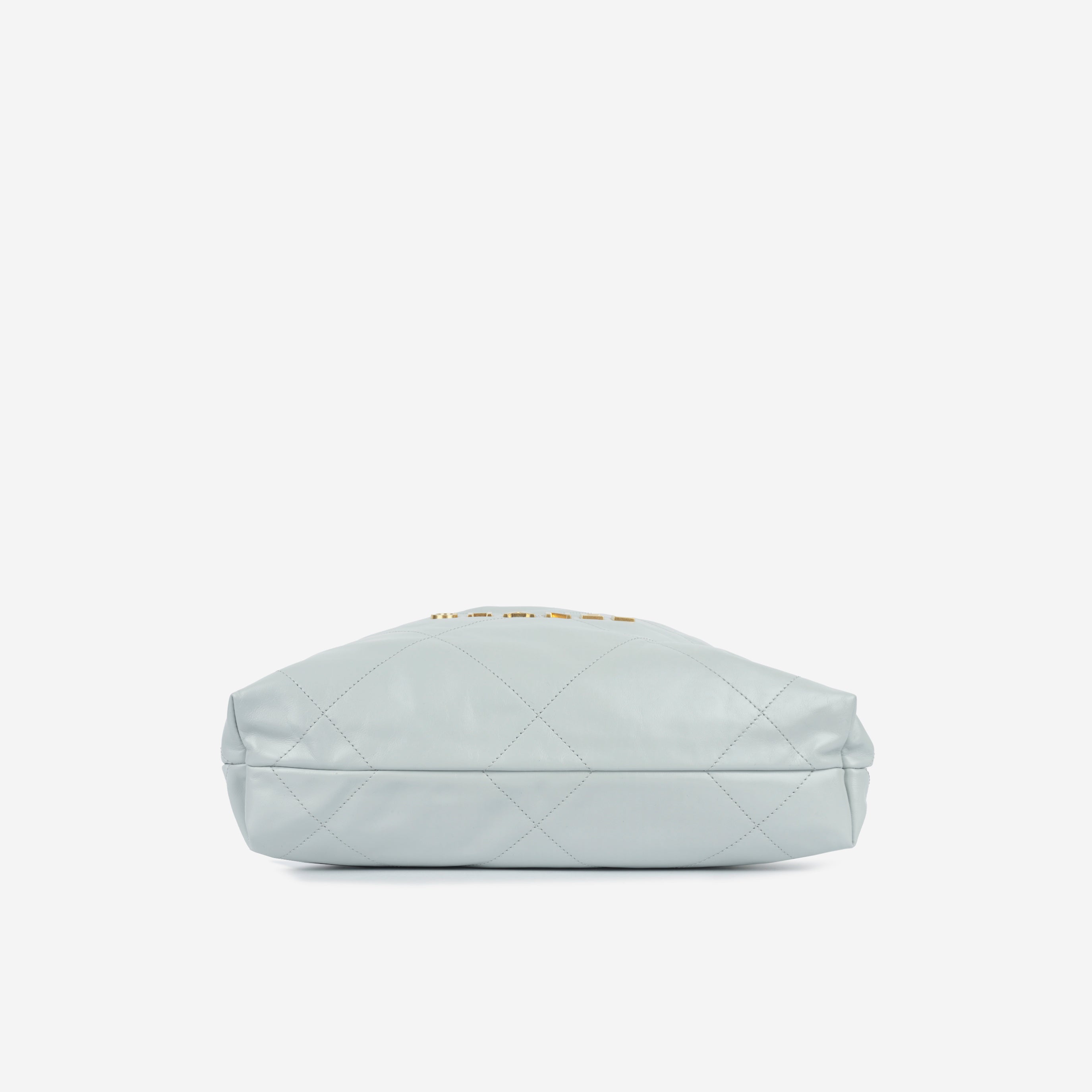 Chanel Small 22 Tote - Light Blue Calfskin | Gold Hardware