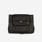 Chanel Classic Flap Shopping Tote - Black Caviar | Antique Gold Hardware