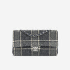 Chanel Medium Classic Flap - Mixed Tartan Tweed | Silver Hardware