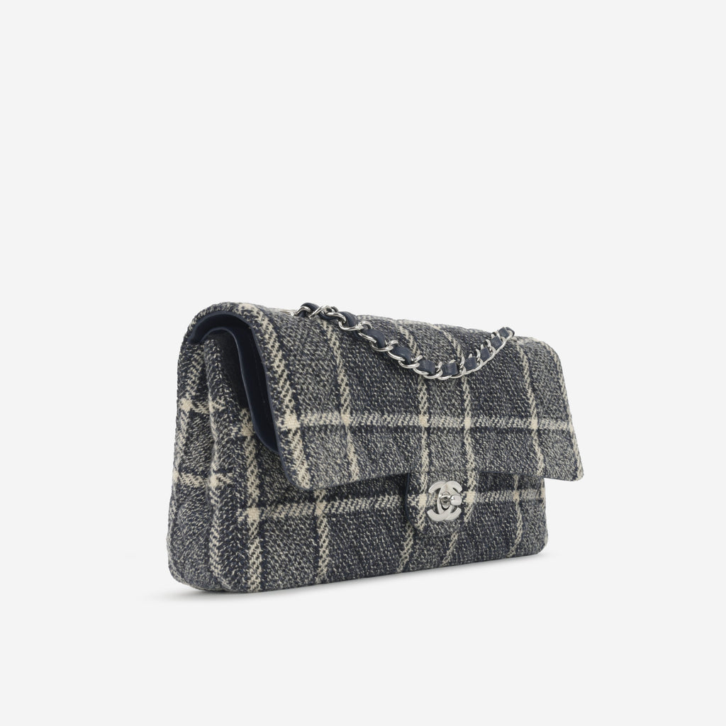 Chanel Medium Classic Flap - Mixed Tartan Tweed | Silver Hardware