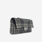 Chanel Medium Classic Flap - Mixed Tartan Tweed | Silver Hardware