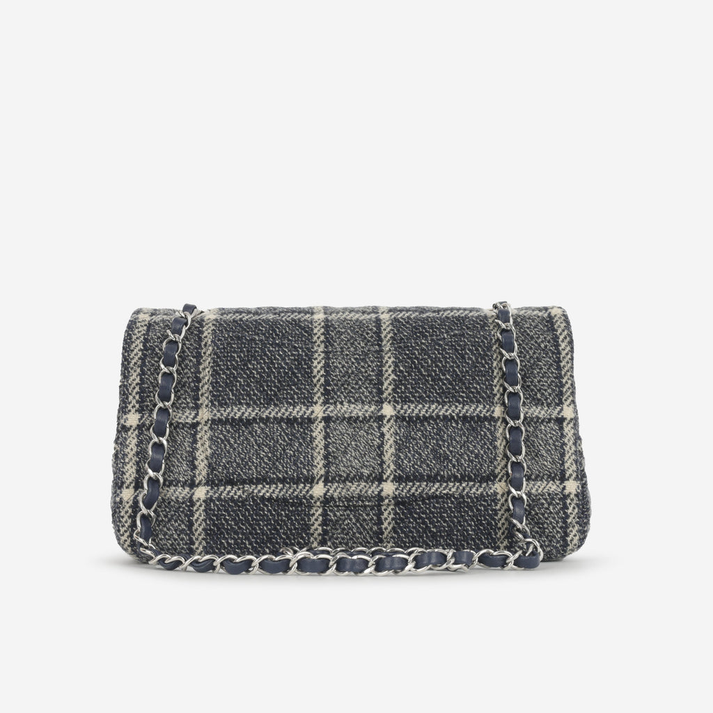 Chanel Medium Classic Flap - Mixed Tartan Tweed | Silver Hardware