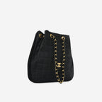 Chanel Vintage Chocolate Bar Drawstring Tote