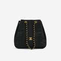 Chanel Vintage Chocolate Bar Drawstring Tote