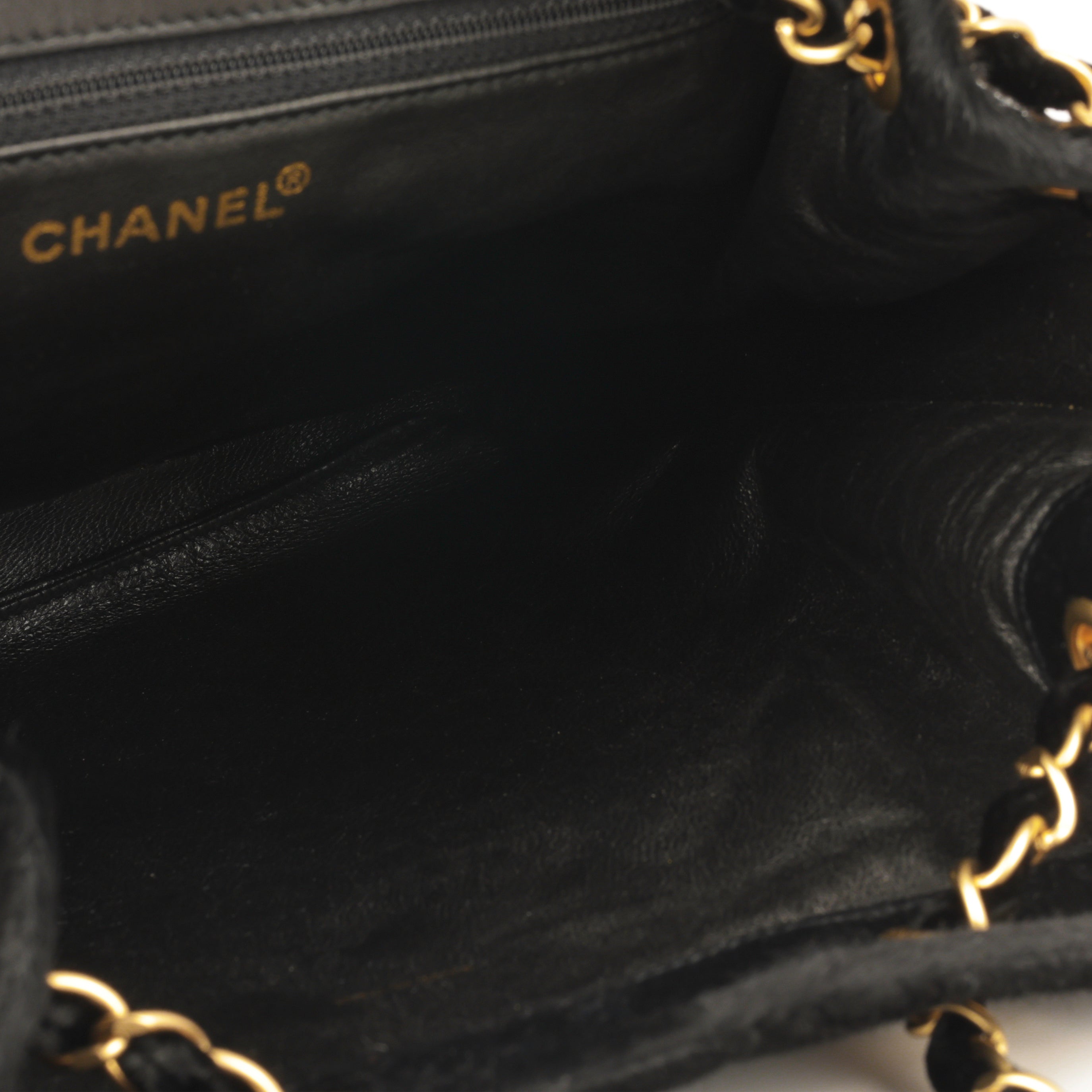 Chanel Vintage Chocolate Bar Drawstring Tote