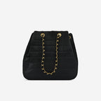 Chanel Vintage Chocolate Bar Drawstring Tote