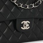 Chanel Small Classic Flap - Black Lambskin | Silver Hardware