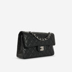Chanel Small Classic Flap - Black Lambskin | Silver Hardware