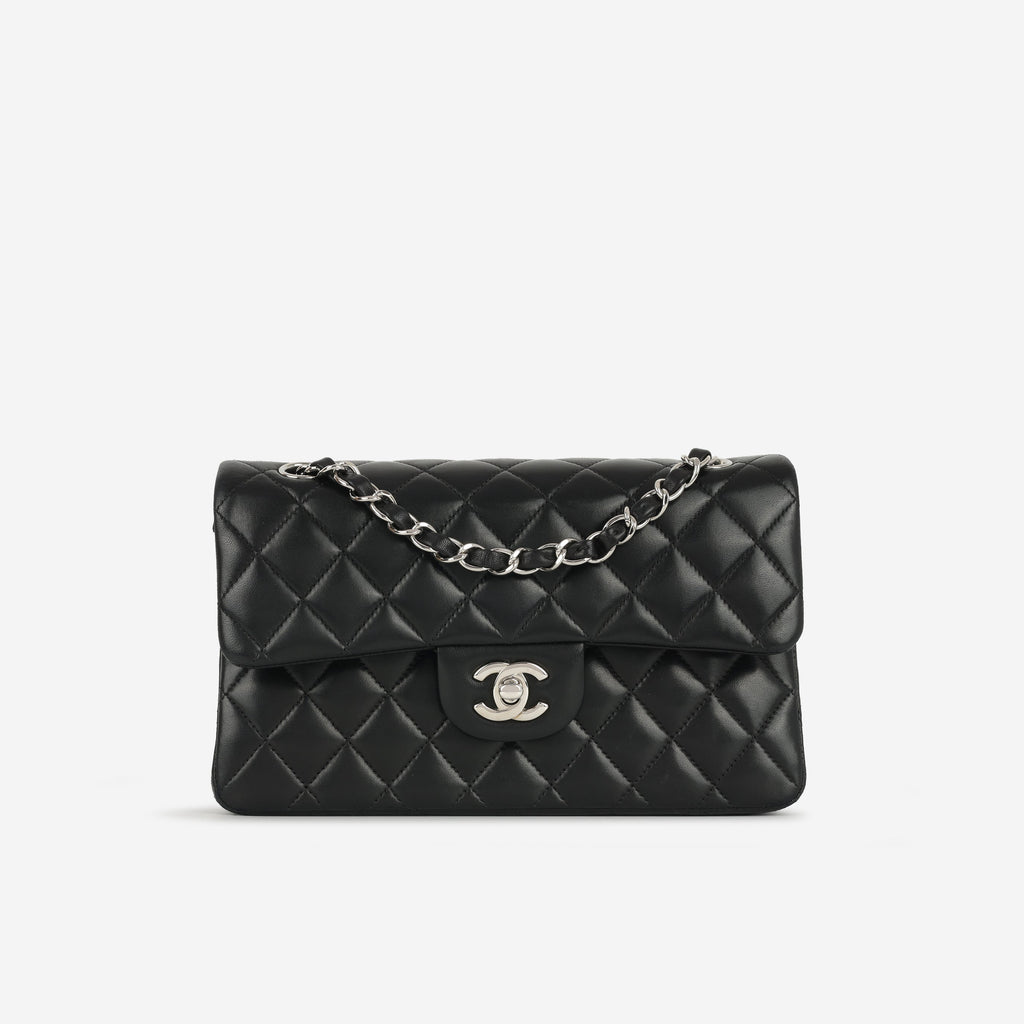 Chanel Small Classic Flap - Black Lambskin | Silver Hardware