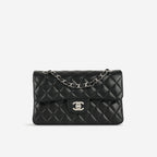 Chanel Small Classic Flap - Black Lambskin | Silver Hardware