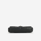Chanel East West Flap Bag - Black Caviar | Silver Hardware