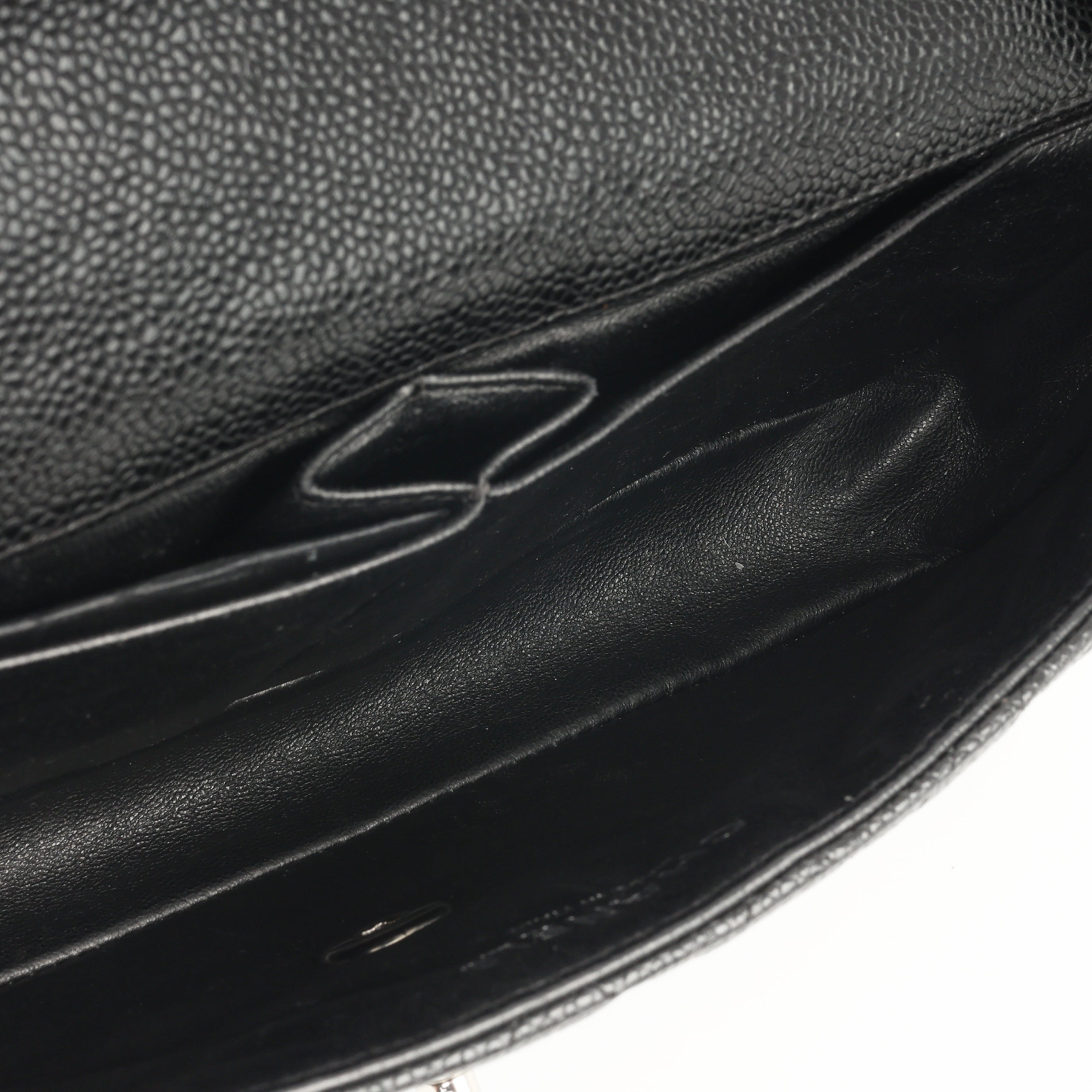 Chanel East West Flap Bag - Black Caviar | Silver Hardware
