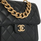 Chanel 23S Messenger Flap - Black Lambskin | Gold Hardware