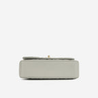 Chanel Small Double Classic Flap - Grey Caviar | Champagne Gold Hardware
