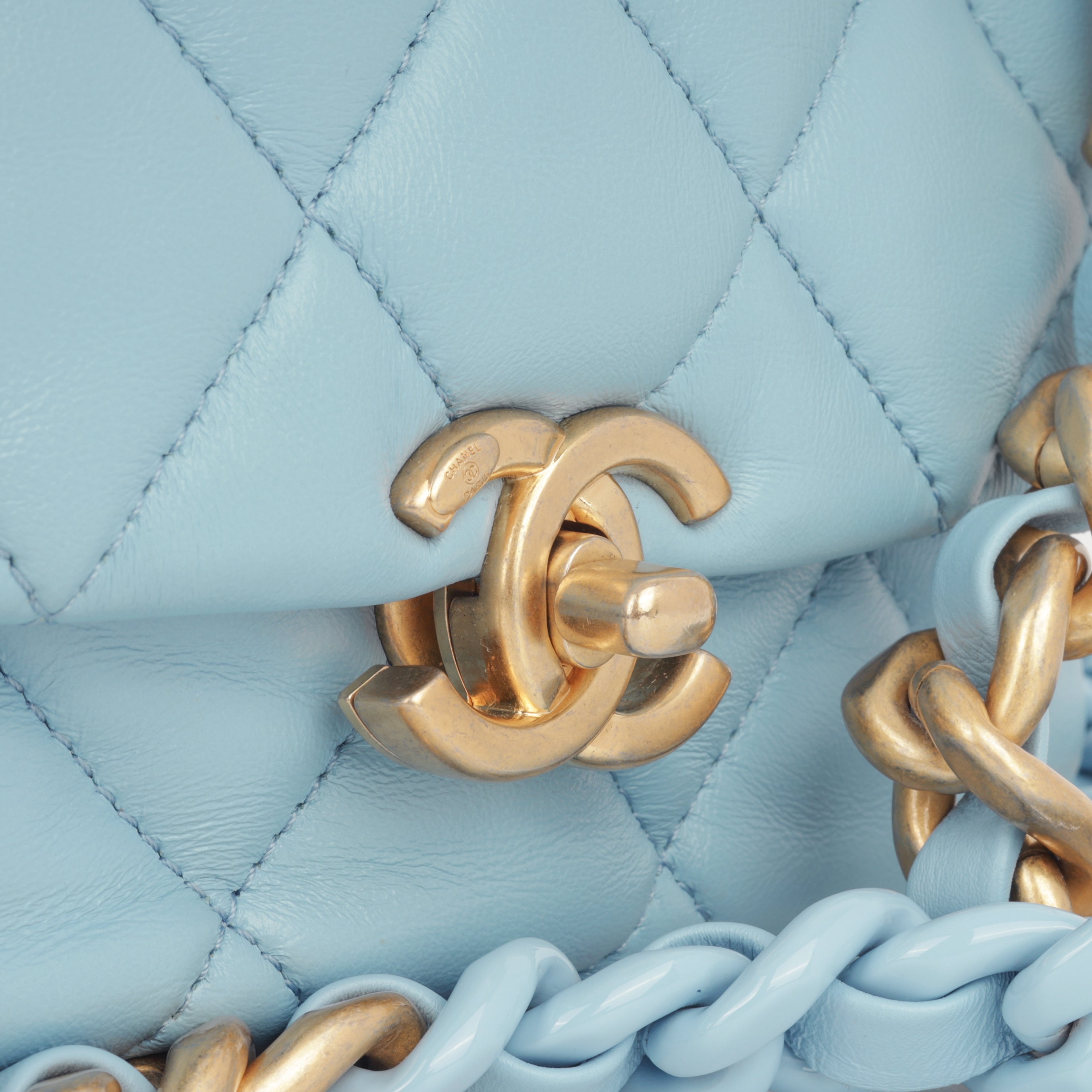 Chanel Candy Chain Flap - Blue Lambskin | Gold Hardware