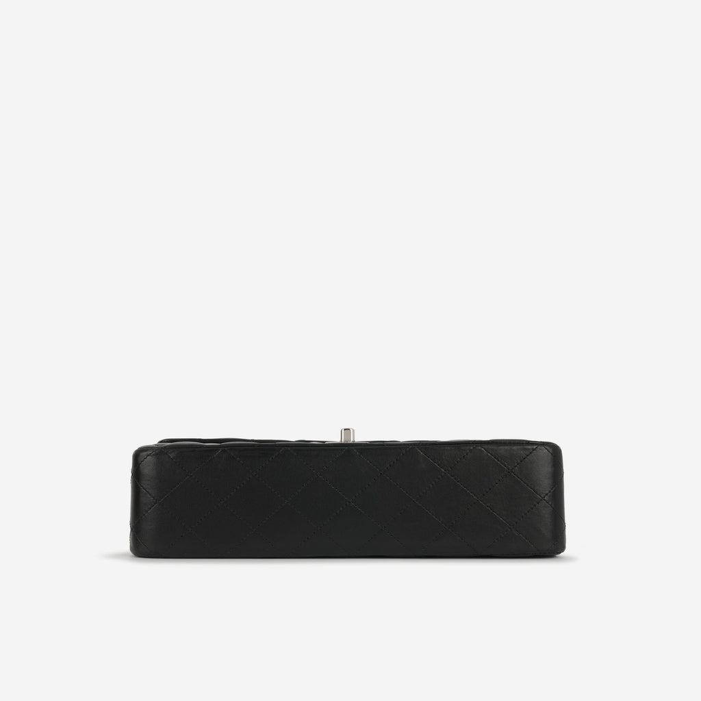 Chanel Medium Classic Flap - Black Lambskin | Silver Hardware