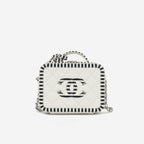 Chanel Striped Small Filigree CC Vanity Case