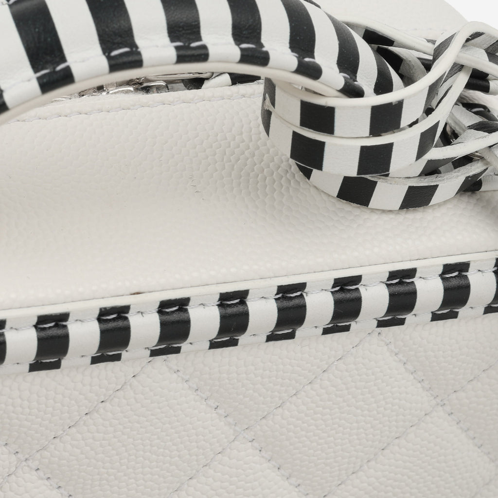 Chanel Striped Small Filigree CC Vanity Case