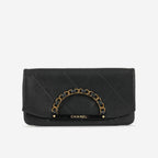 Chanel Woven Chain Handle Clutch