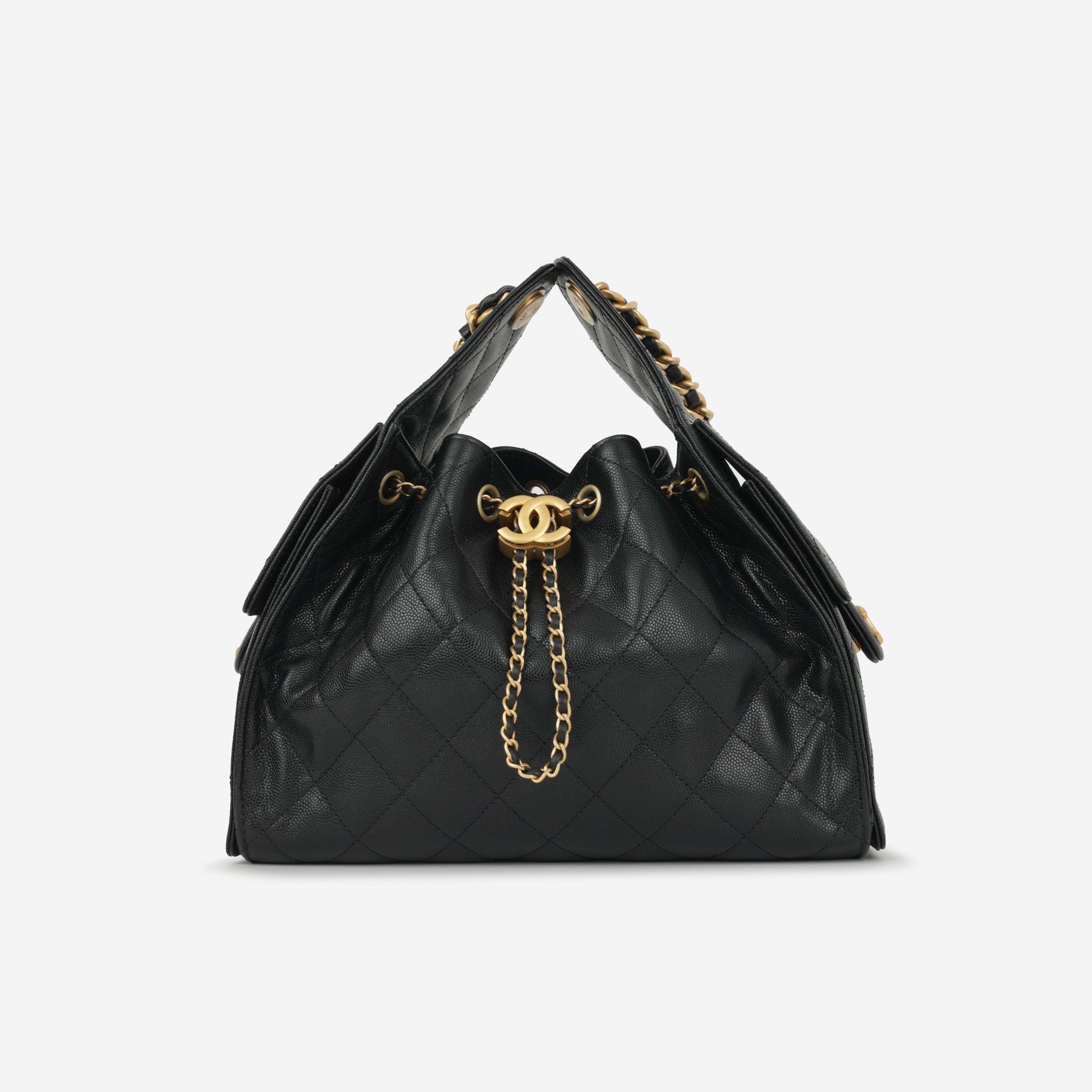 Chanel Small 25 Hobo - Black Caviar | Gold Hardware