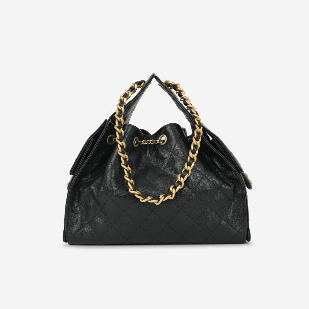 Chanel Small 25 Hobo - Black Caviar | Gold Hardware