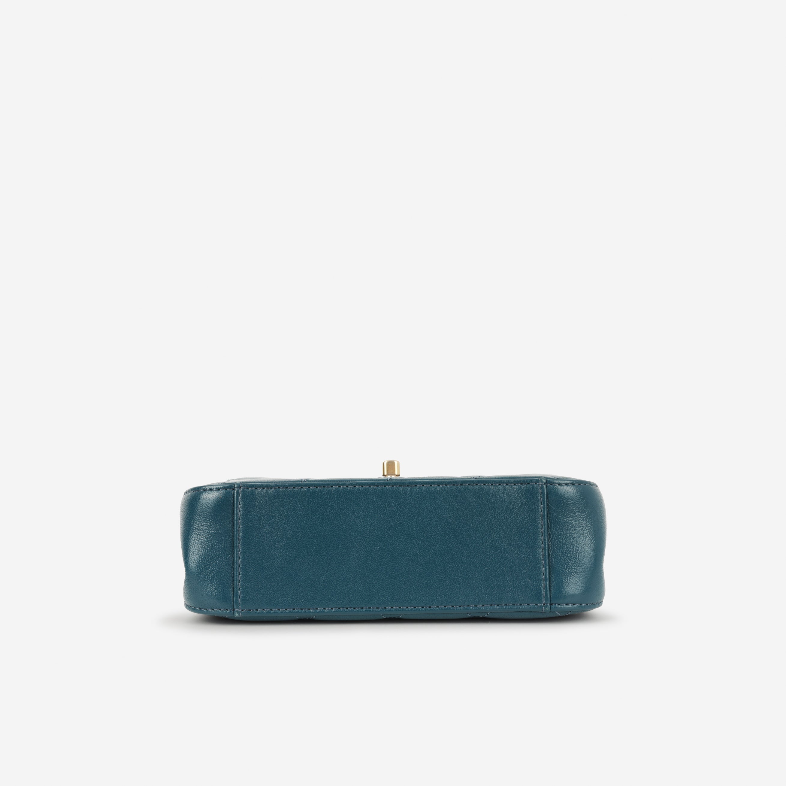 Chanel Infinity Top Handle - Blue Calfskin | Gold Hardware