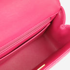 Chanel Mini Strass Top Handle Flap - Fuchsia Lambskin | Champagne Gold